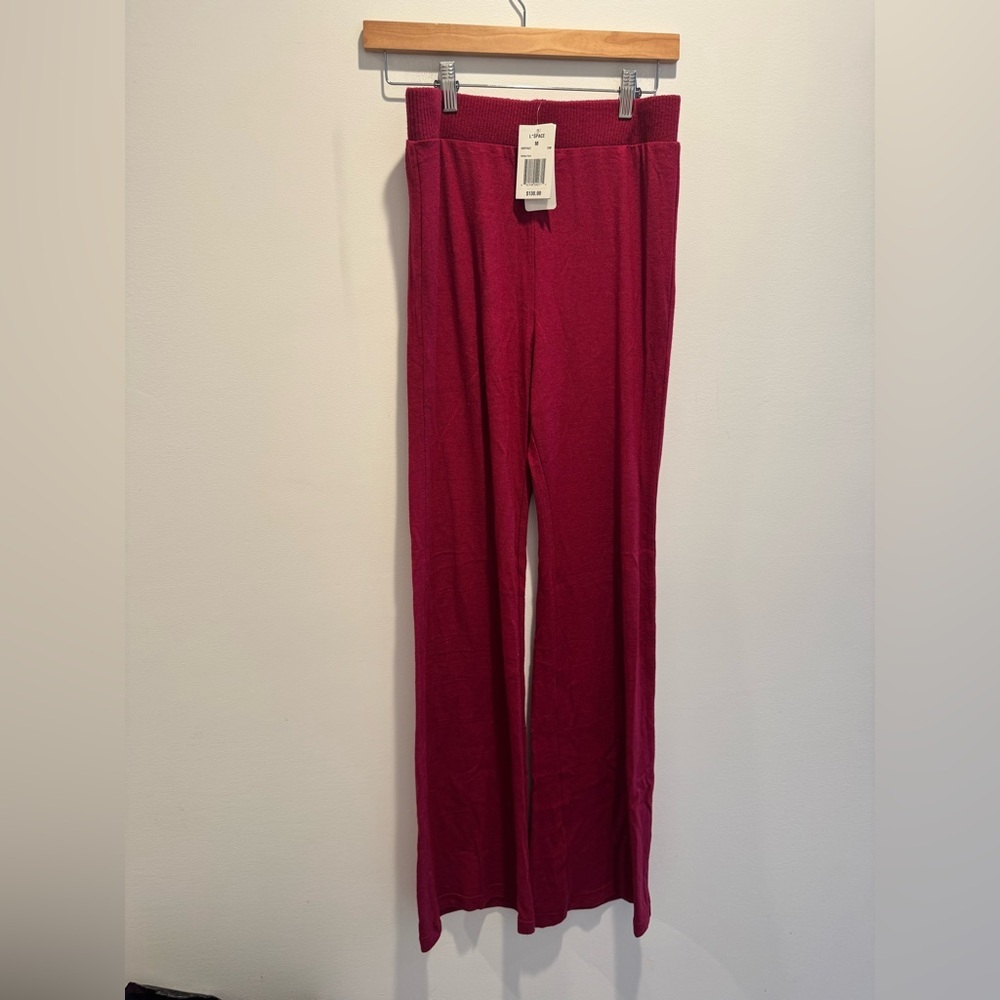 l*space Fuchsia Wide-Leg Knit Pants